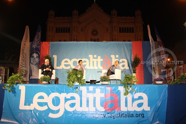 da sinistra: Adelmo Lusi, Aldo Pecora e Nicola Gratteri